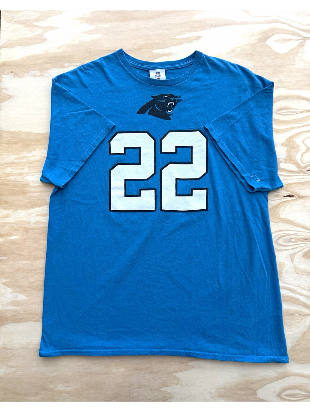 NFL Team Apparel Carolina Panthers XL Christian McCaffrey #22 Blue Shirt